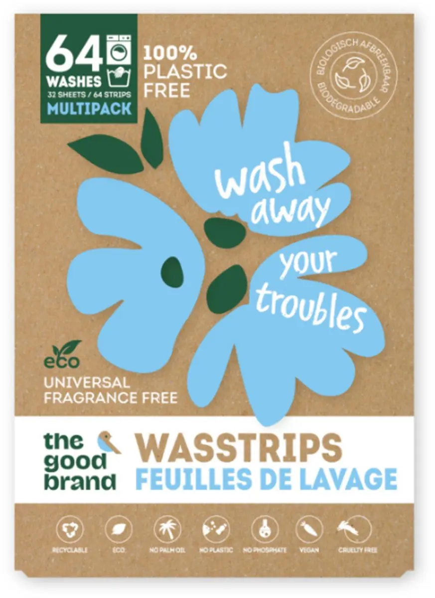 The Good Brand Wasstrips Geurloos 64 Stuks