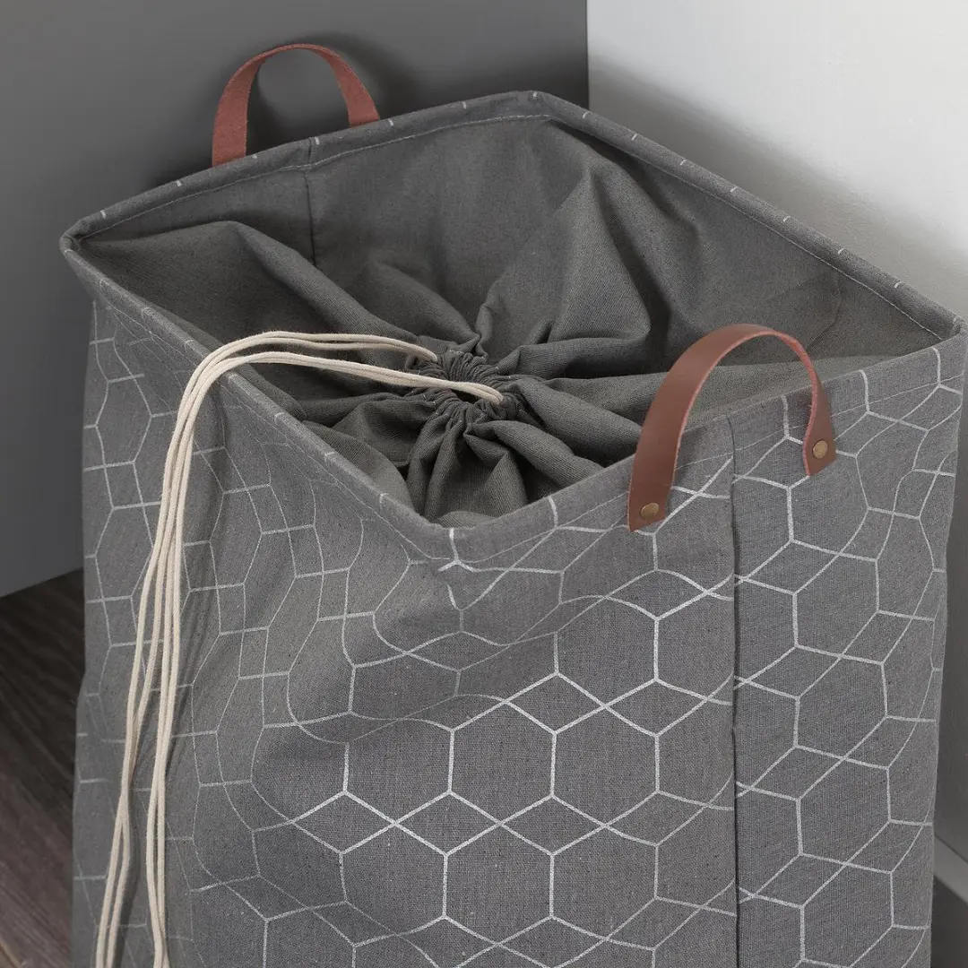 Sealskin Geometric Wasmand 60L - Grijs/Zilver