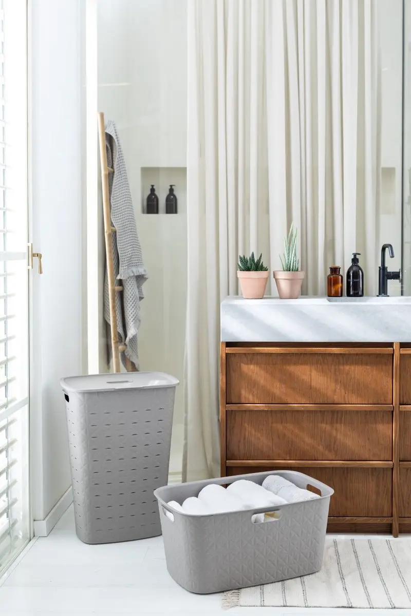 Curver Softex Wasmand 45L - Set van 2 - Taupe
