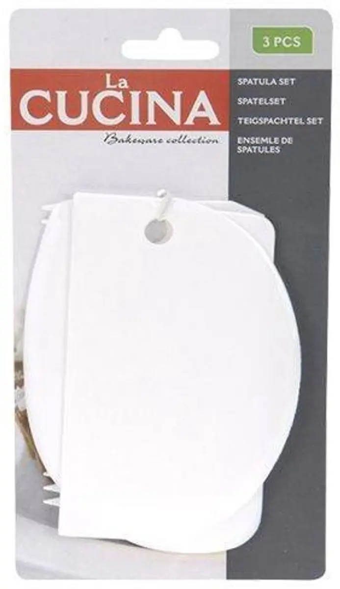 La Cucina Deegschraper Set 3-delig - 12cm - Wit