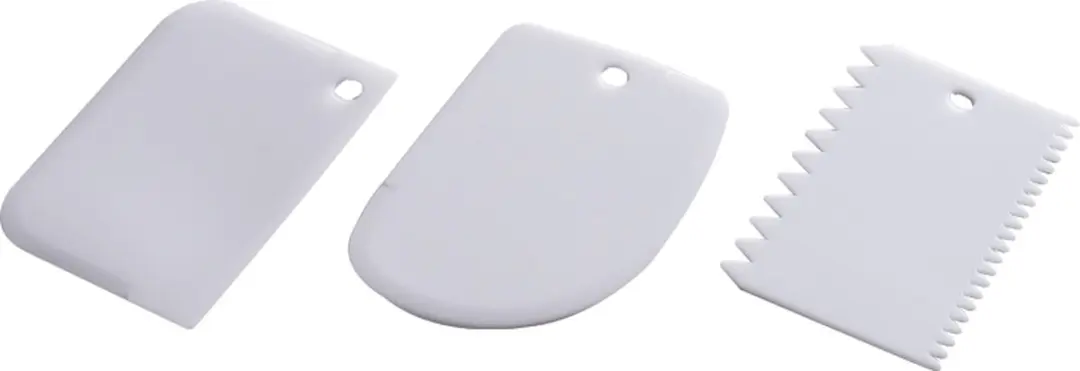 La Cucina Deegschraper Set 3-delig - 12cm - Wit