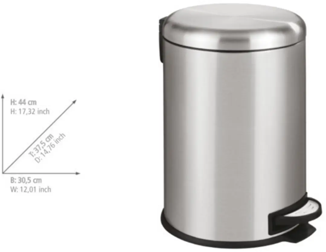 Wenko Pedaalemmer Leman 20L RVS - Mat - 22704100