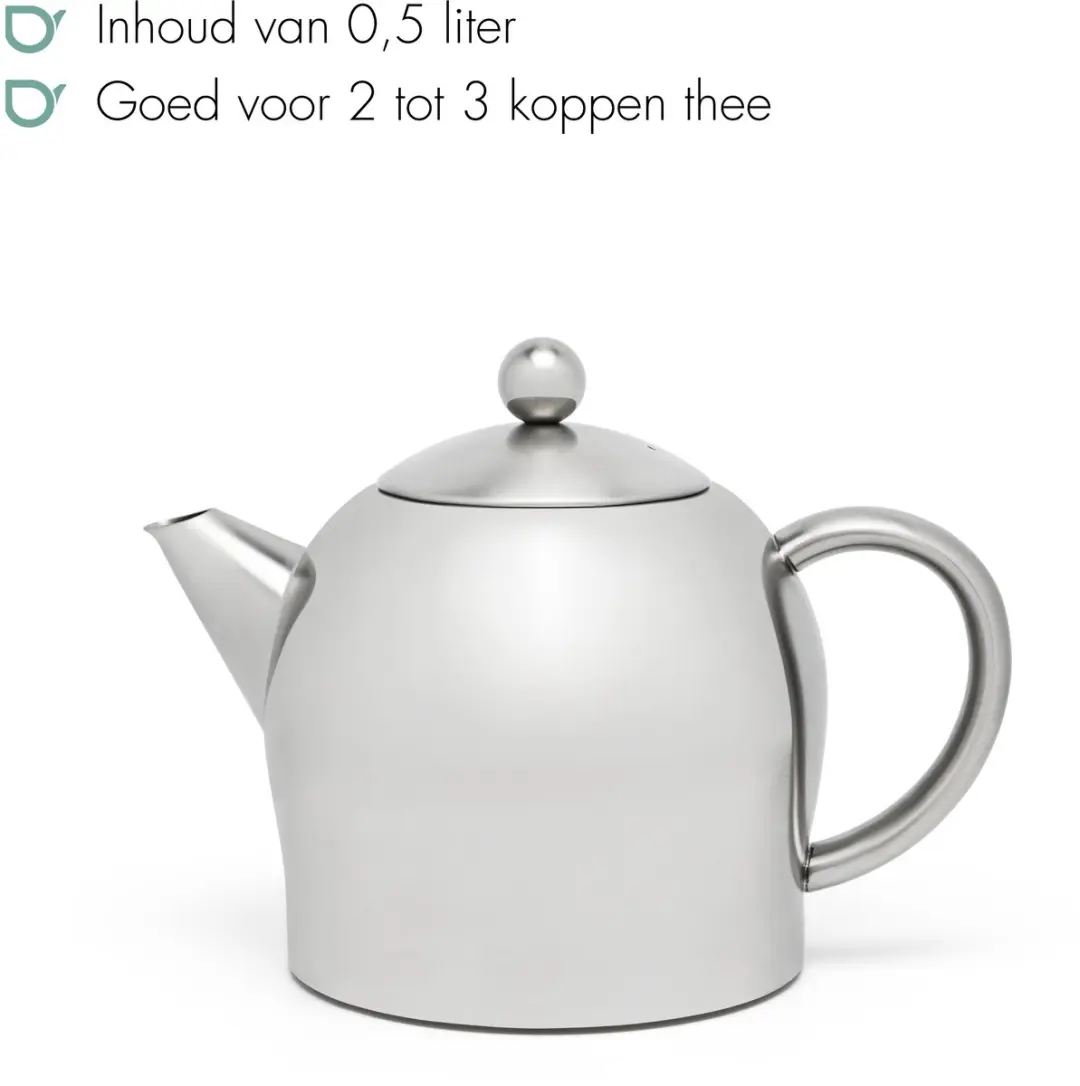 Bredemeijer Minuet Santhee Theepot 0,5L - Mat RVS