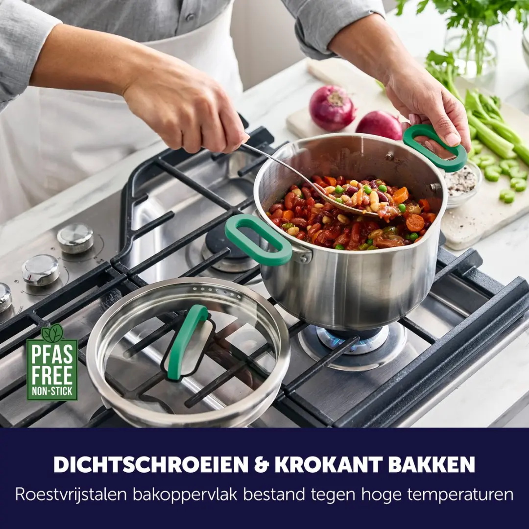 BK Arts & Crafts CC010176-001 RVS Kookpannenset 5-delig - 16/18/20/22/24cm - Inductie - afbeelding 6 van 6