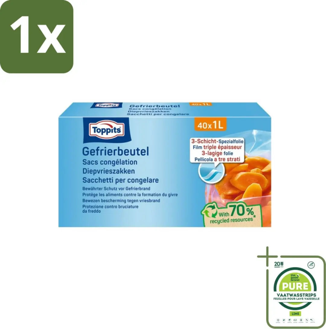 Toppits Diepvrieszakjes 1L