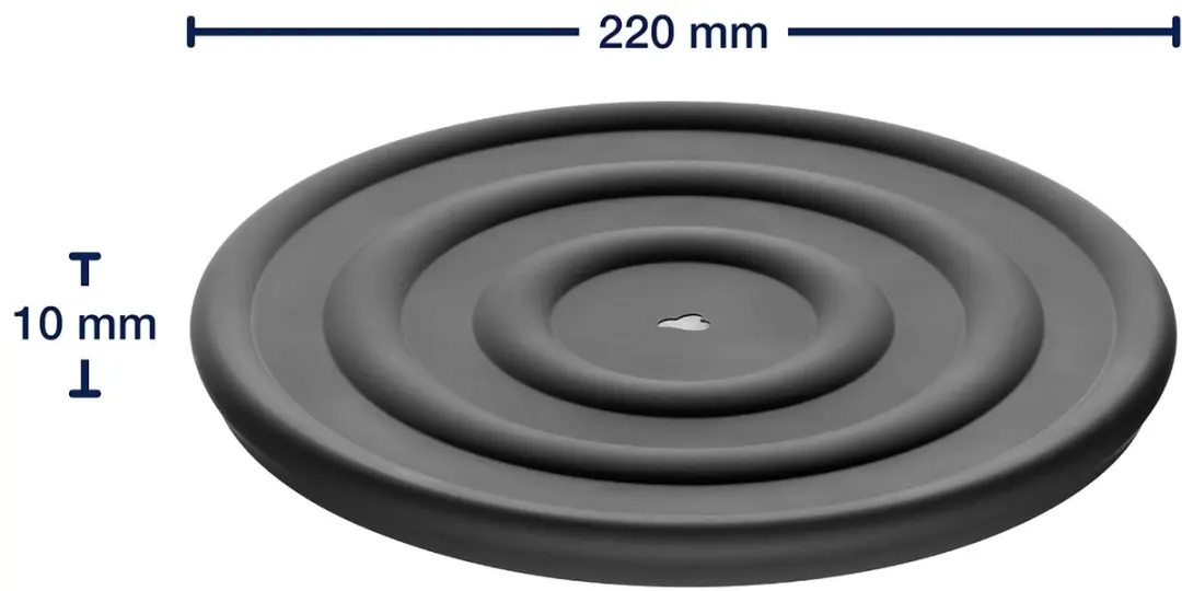 Leonardo CUCINA Siliconen Deksels 22cm - Antraciet