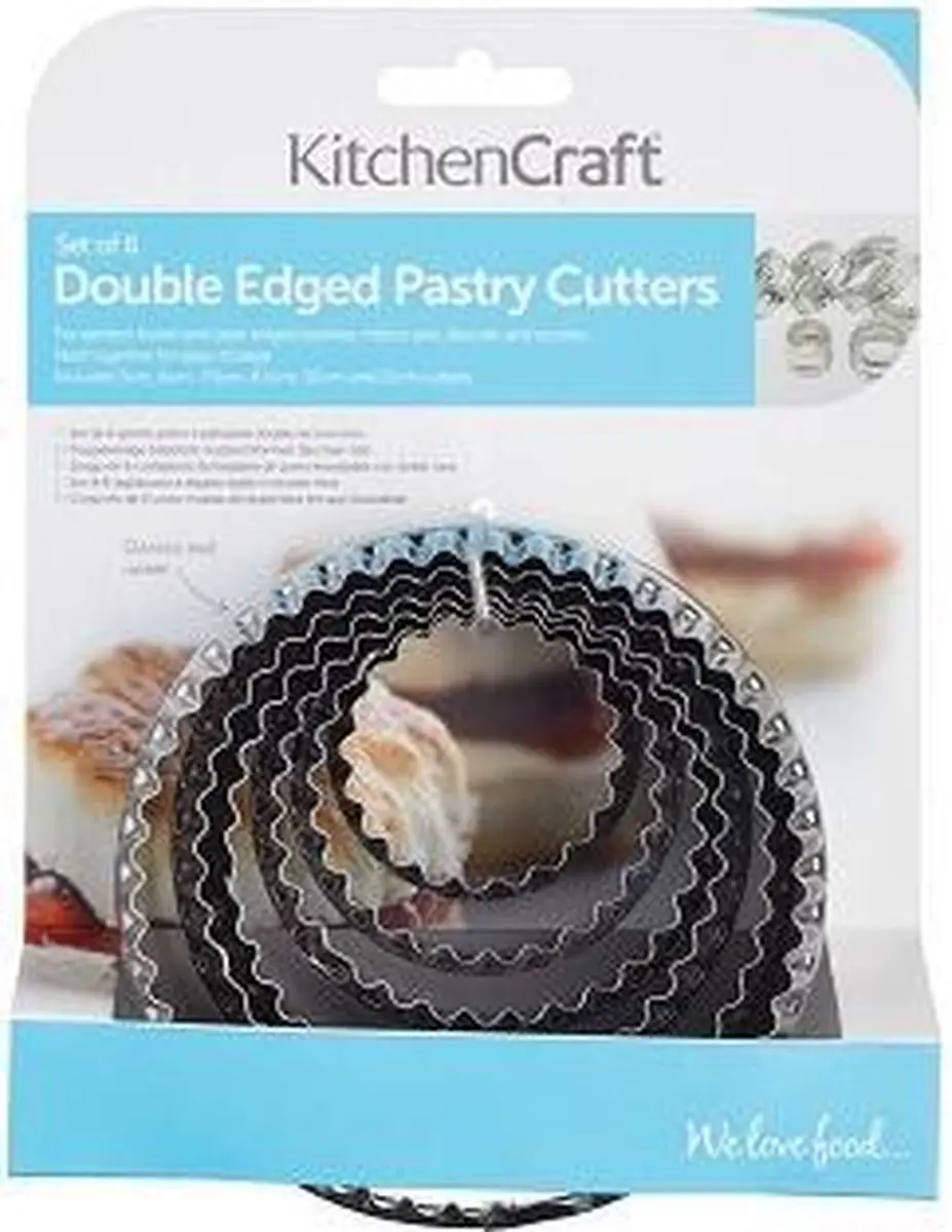 KitchenCraft Dubbelzijdige Bakvormpjes Set - 6 Stuks - Roestvrij Staal