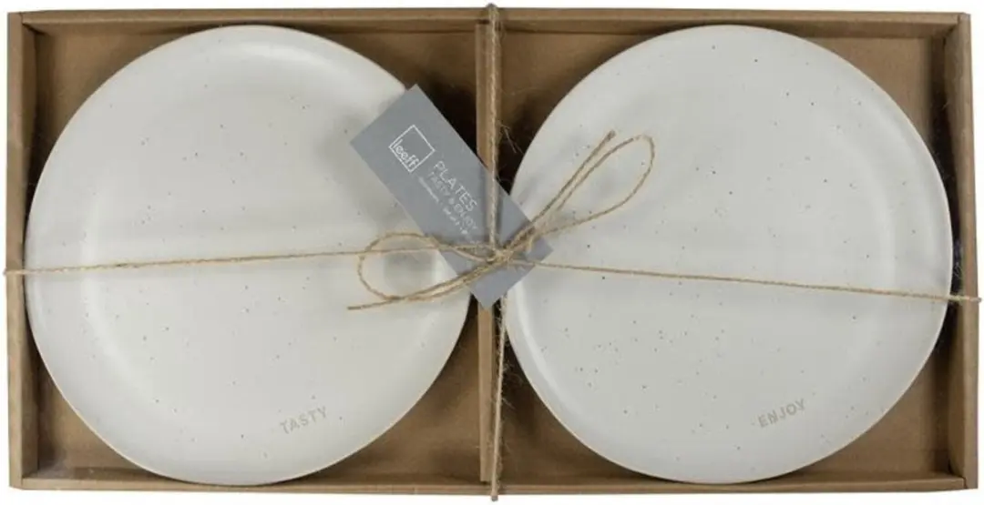 Leeff Tasty & Enjoy Borden - Set van 2 - Ø20cm - Wit