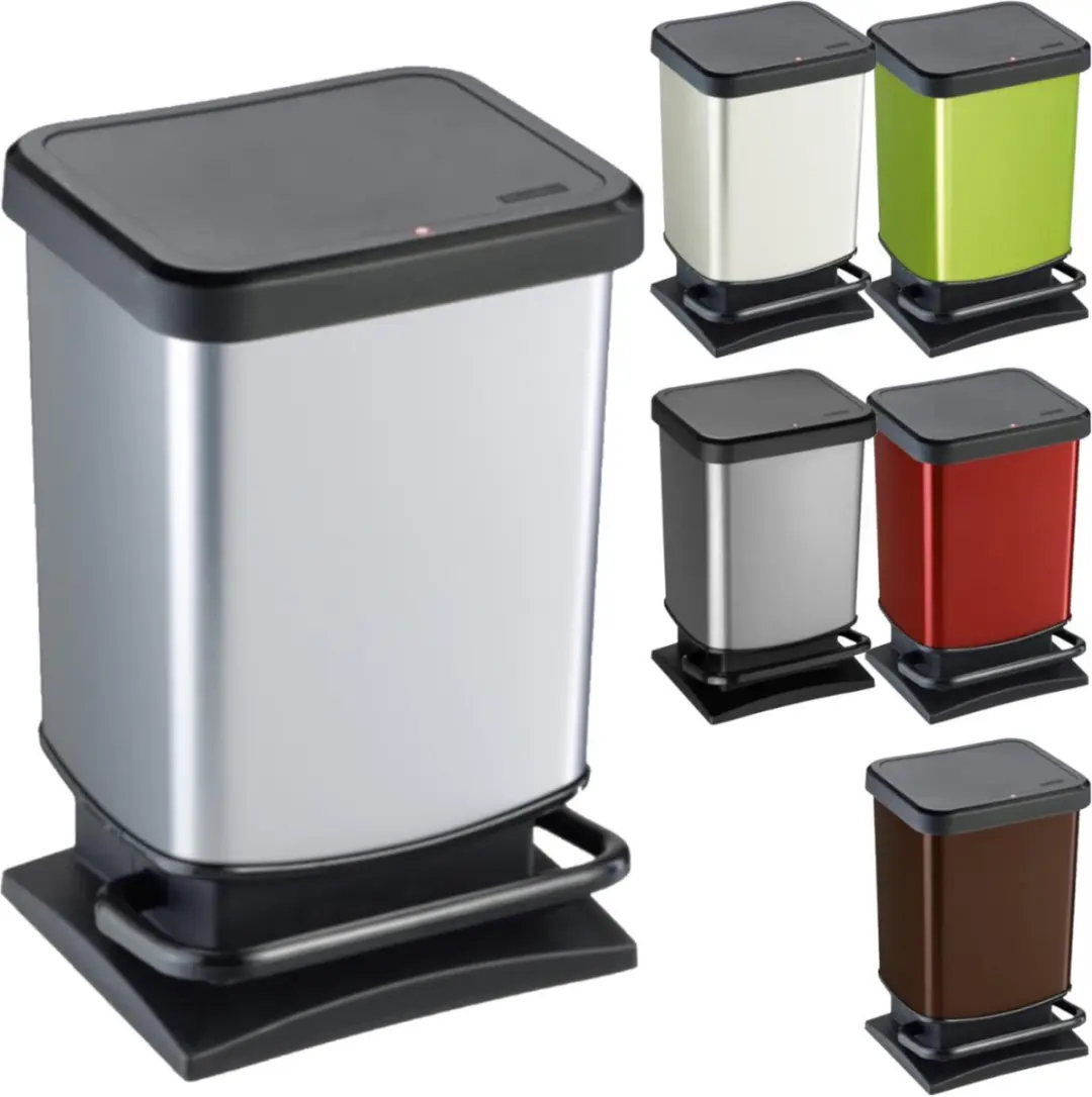 Rotho Paso Pedaalemmer 20L - Wit Metallic