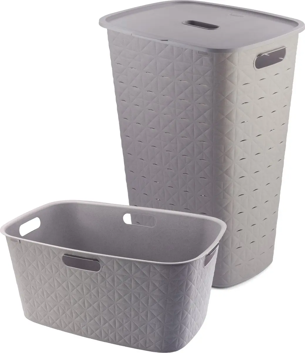Curver Softex Wasmand met Deksel 56L + Wasmand 45L