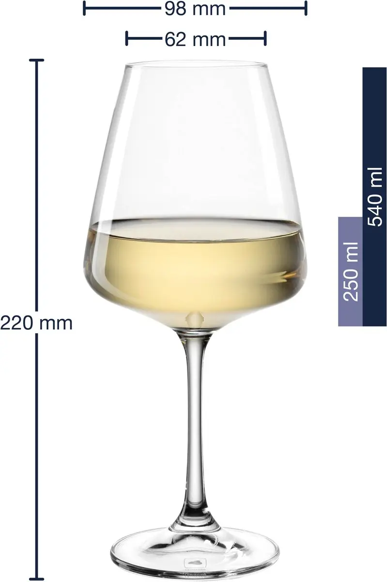 Leonardo Paladino Witte Wijnglazen 540ml - Set van 6