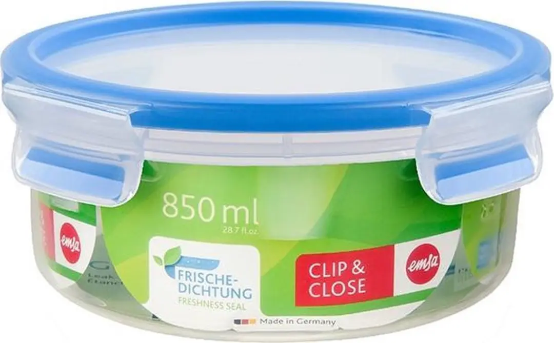 Emsa Clip & Close Vershouddoos 0,85L - Transparant/Blauw