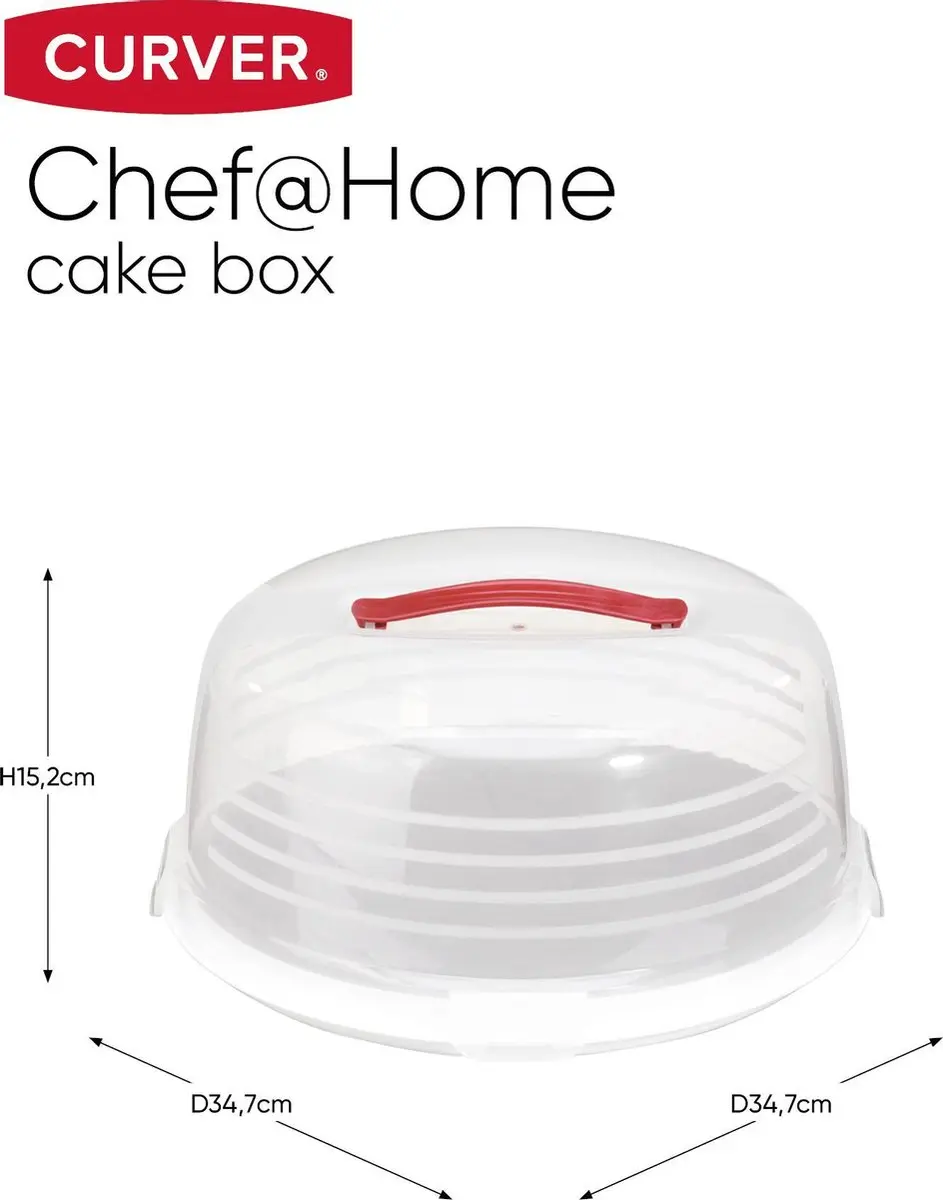 Curver Chef@Home Taartdoos 13.62L - Wit - afbeelding 6 van 6