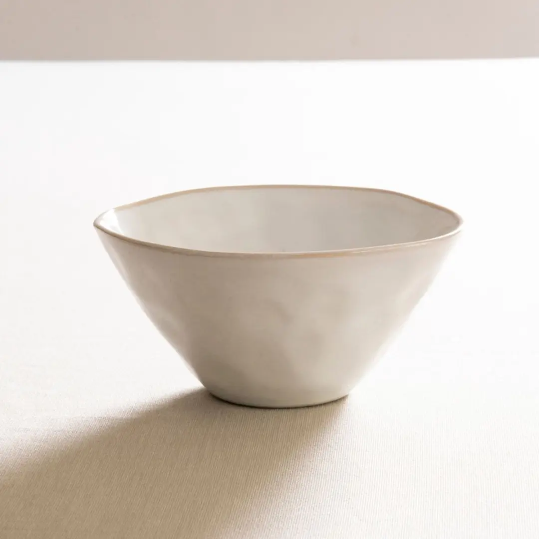 Dutch Rose Organic Kommen Ø14cm - Stoneware - Wit