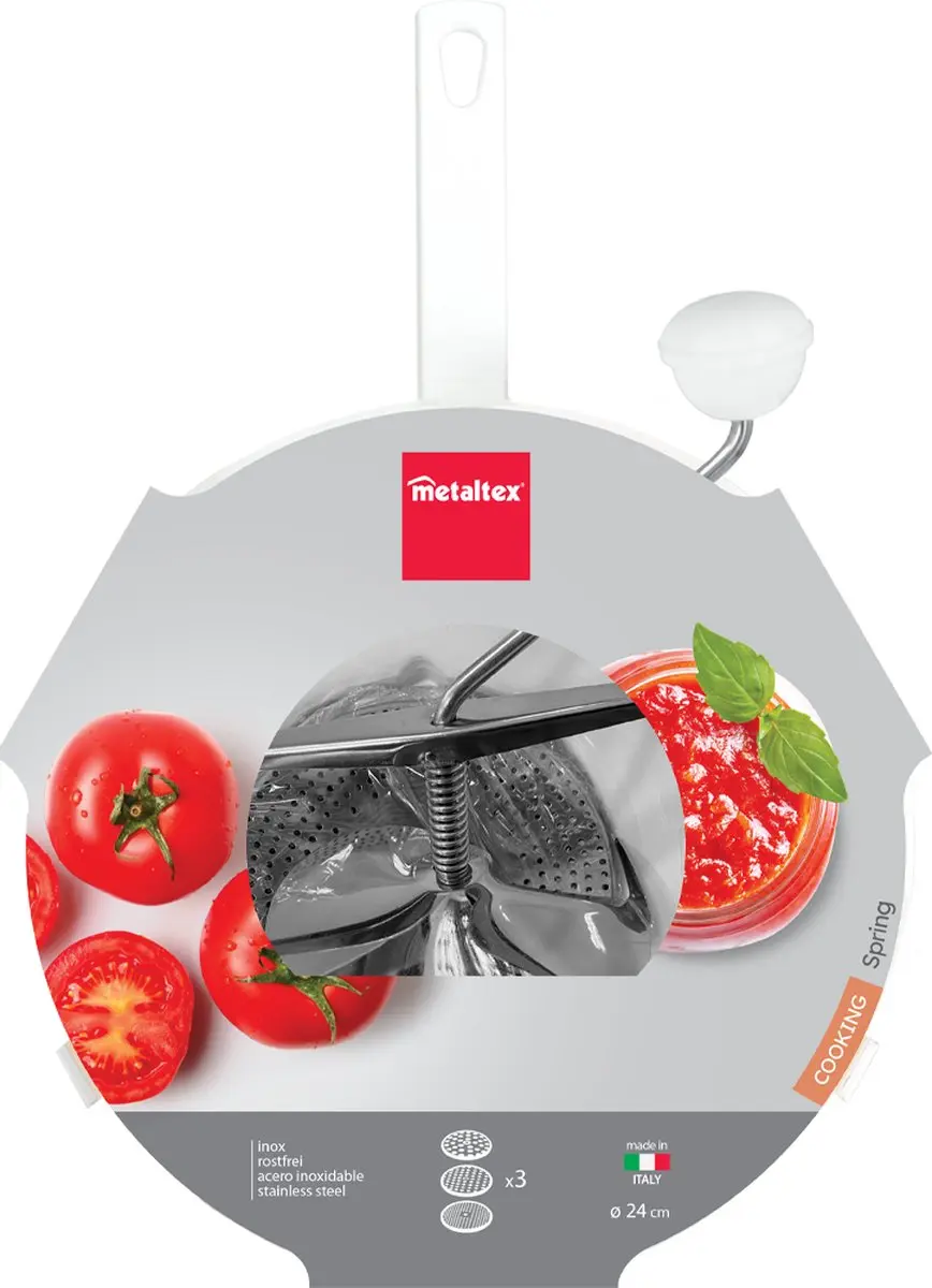 Metaltex Passeerzeef 24cm RVS - 3 Bladen