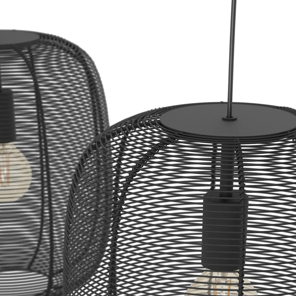 Eglo Rinroe Hanglamp E27 - 5 Lichts - 90cm - Zwart