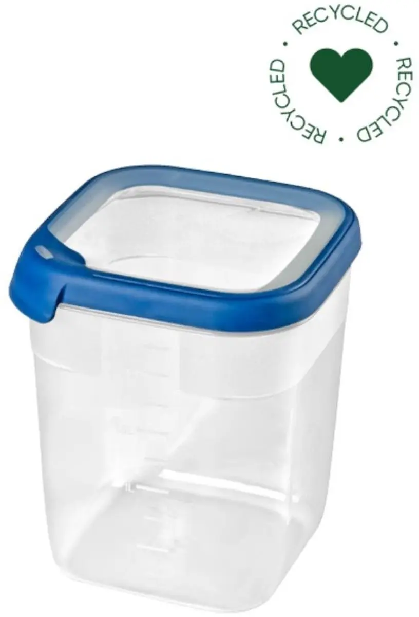 Curver Grand Chef Eco Vershoudbakje 2,6L - Transparant/Donkerblauw