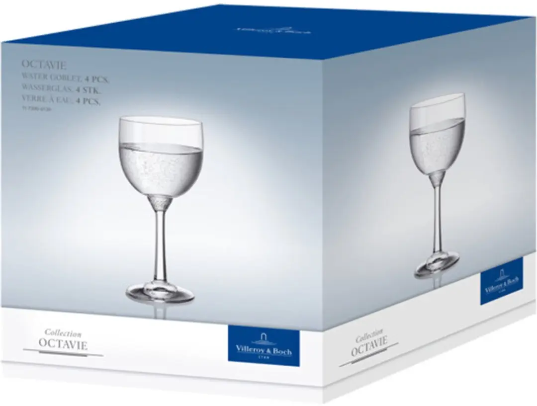 Villeroy & Boch Octavie Waterglazen 370ml - Set van 4