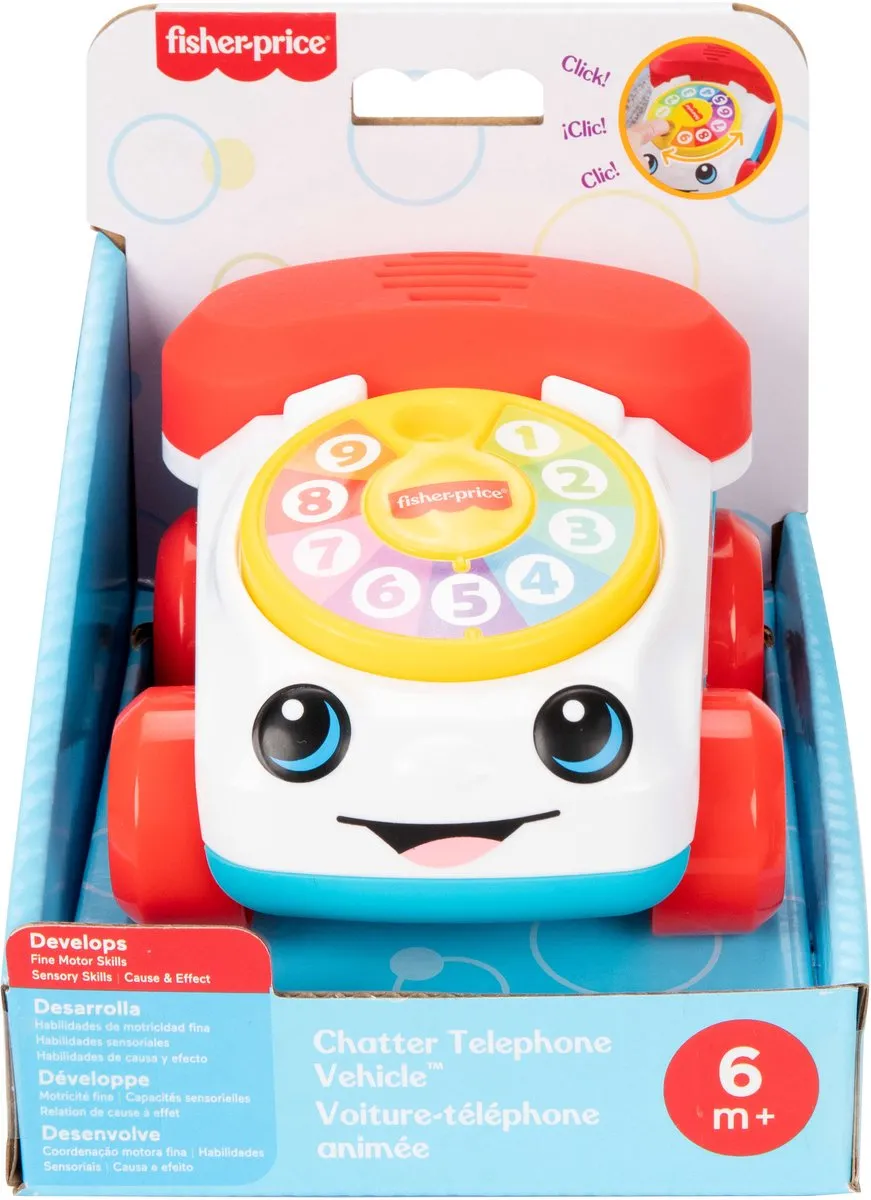 Fisher Price Telefoonvoertuig Duwspeelgoed Multicolor