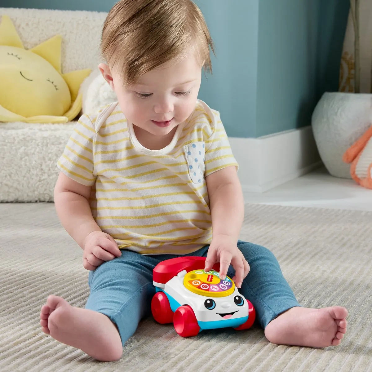 Fisher Price Telefoonvoertuig Duwspeelgoed Multicolor