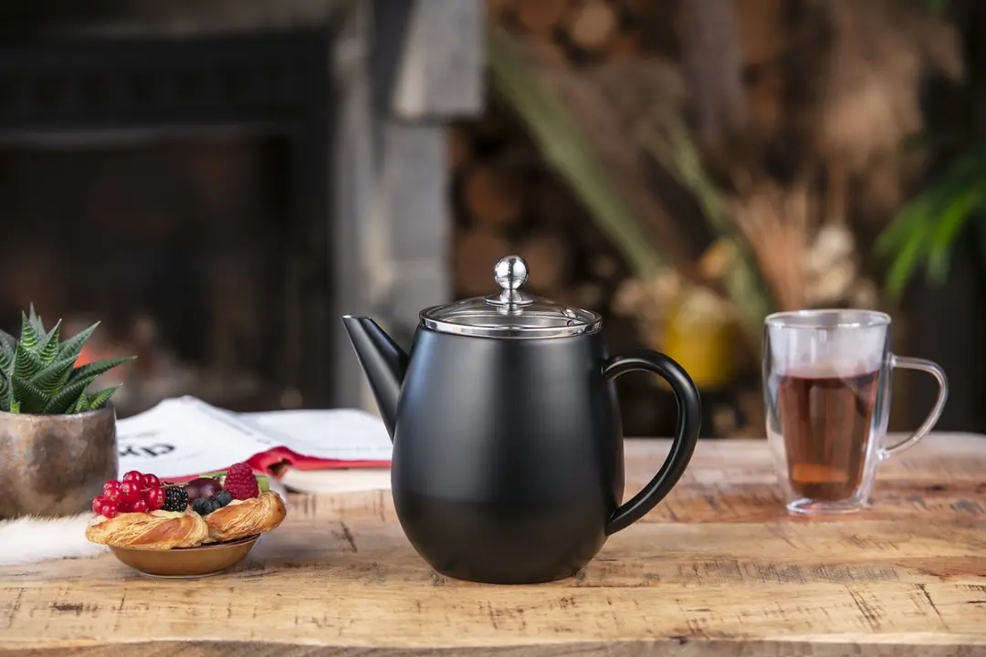 Bredemeijer Theepot Eva Dubbelwandig 1,1L - Mat zwart - afbeelding 6 van 6