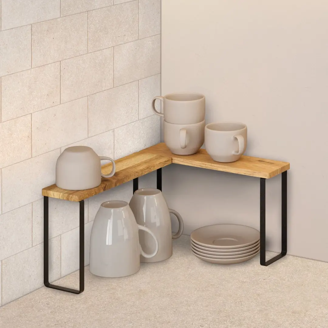 Metaltex York Lava Kruidenrek - 2 Stuks - Hout/Metalen