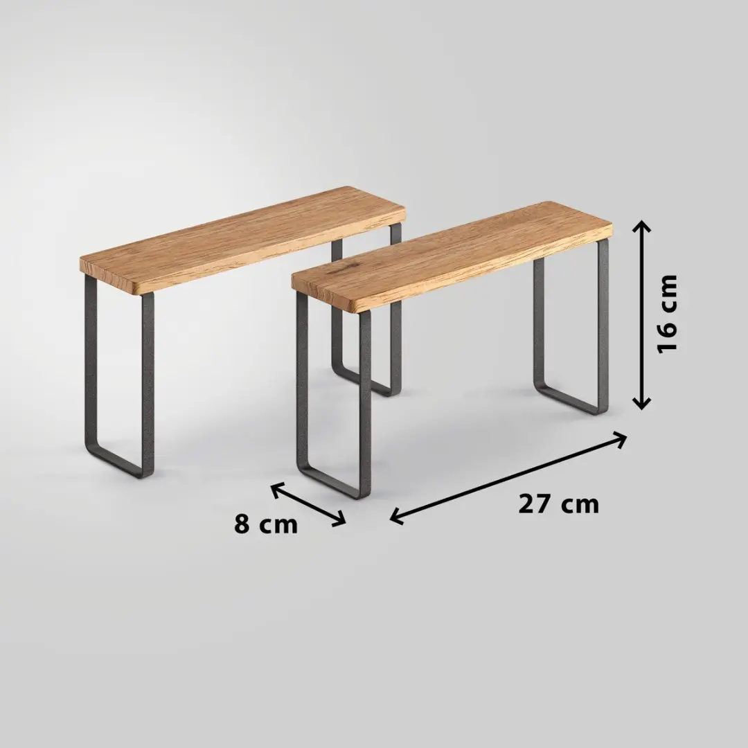 Metaltex York Lava Kruidenrek - 2 Stuks - Hout/Metalen