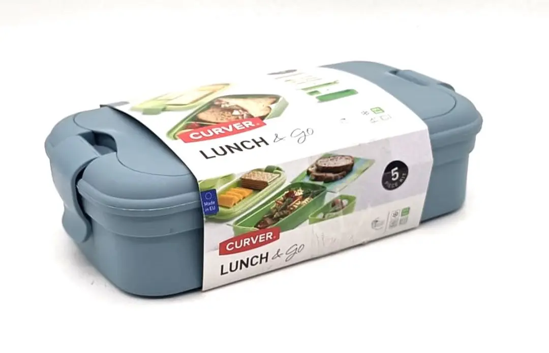Curver Lunch&Go Vershouddoos Lichtblauw - 2 Compartimenten - 5-delig