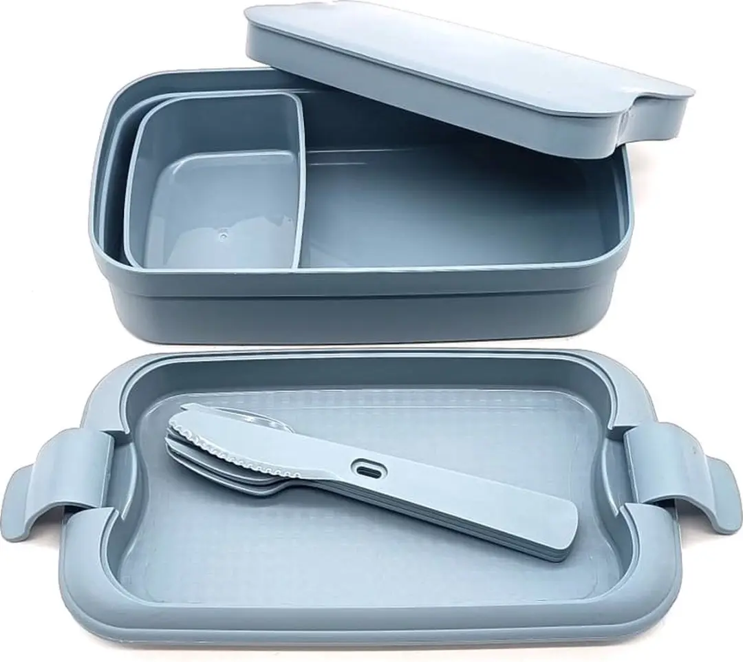 Curver Lunch&Go Vershouddoos Lichtblauw - 2 Compartimenten - 5-delig