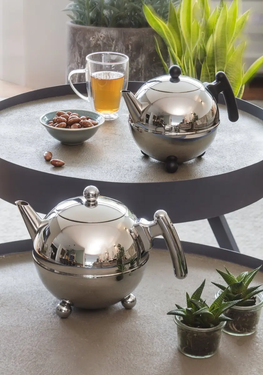 Bredemeijer Theepot Bella Ronde Dubbelwandig 1,2L - RVS Chroom