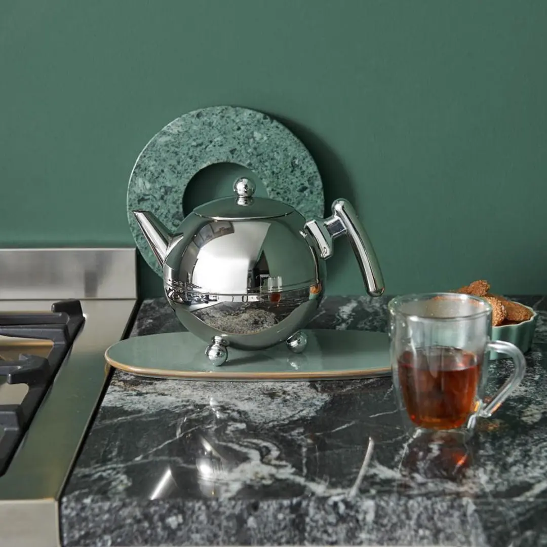 Bredemeijer Theepot Bella Ronde Dubbelwandig 1,2L - RVS Chroom - afbeelding 6 van 6