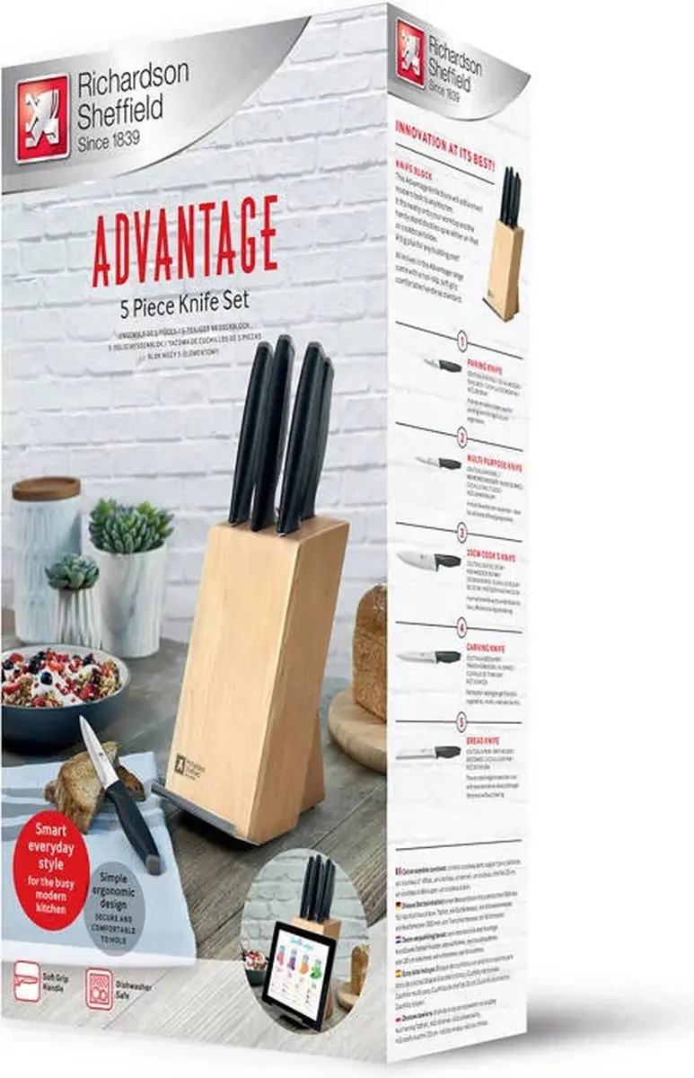 Richardson Sheffield Advantage R02700K317K20 Messenet 5-delig - Zwart - afbeelding 6 van 6