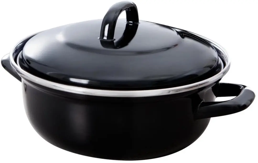 BK Fortalit Emaille Braadpan 28cm - 4L - Inductie - Zwart/Blauw