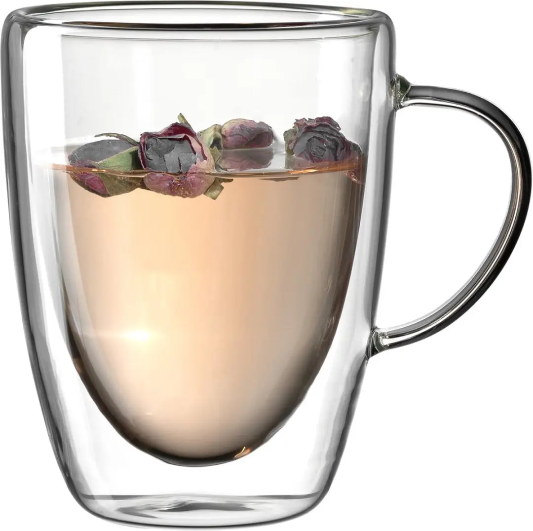 Leonardo DUO Dubbelwandig Glas 300ml - Set van 4 - Transparant