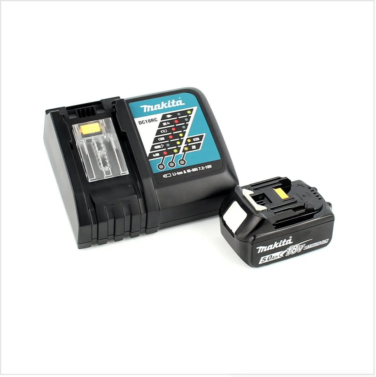 Makita DTM51RT1J Multifunctioneel Gereedschap - 18V - 5.0Ah - 5-delig
