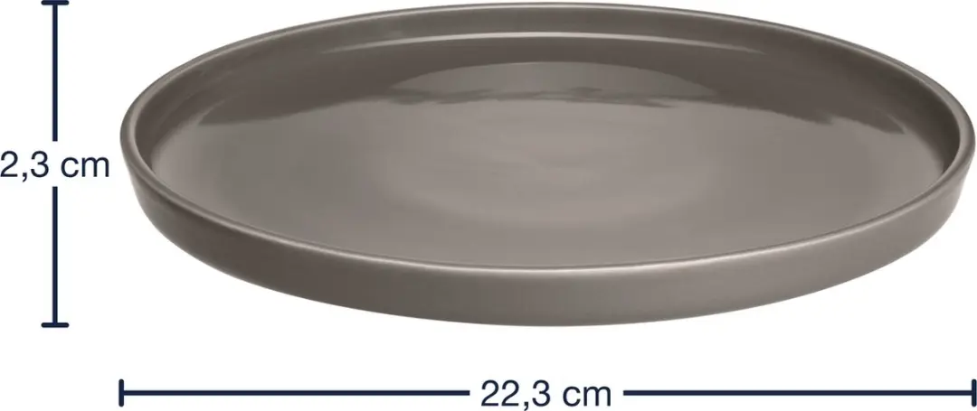 Leonardo Roma Bord 22cm Taupe - Set van 6