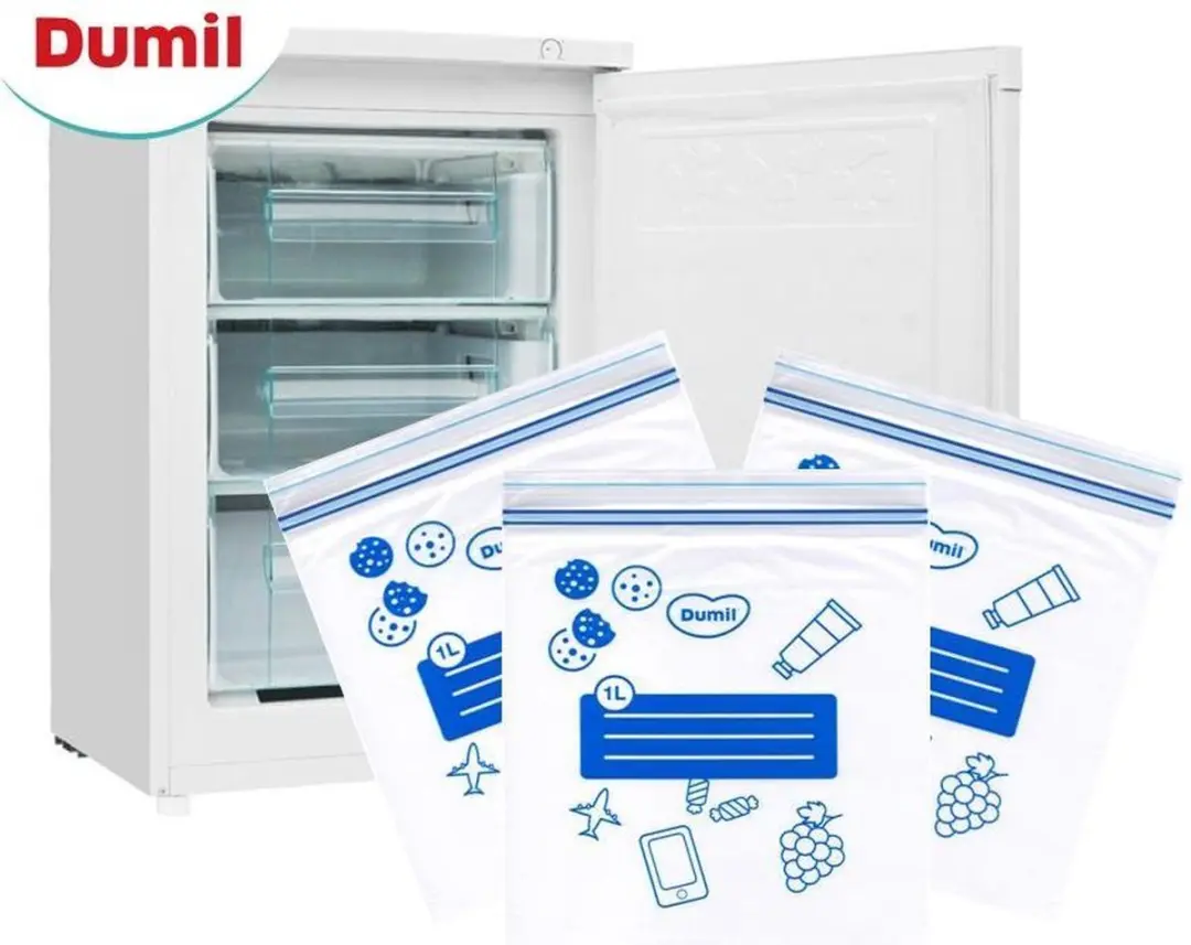 Dumil Grip Zakjes 1L - 25 Stuks - Transparant/Blauw
