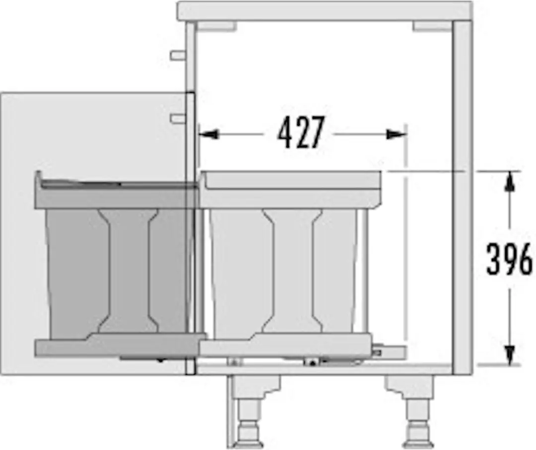 Hailo AS Solo AE363501 Prullenbak 20L - Donkergrijs