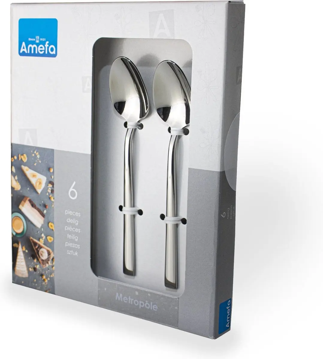 Amefa Metropole Theelepels 6-delig - 6 Stuks