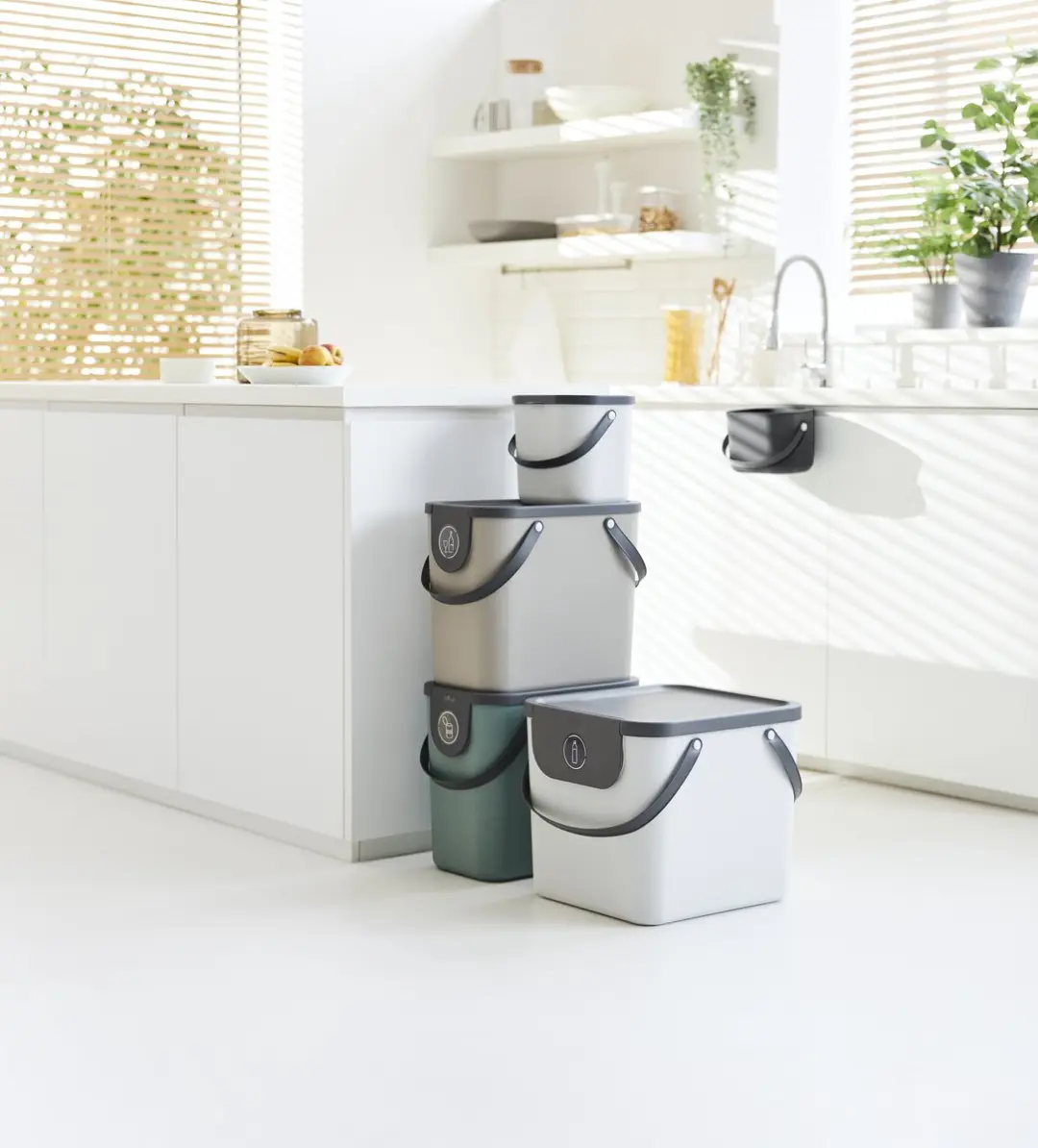 Rotho Albula Afvalscheider 40L - Wit