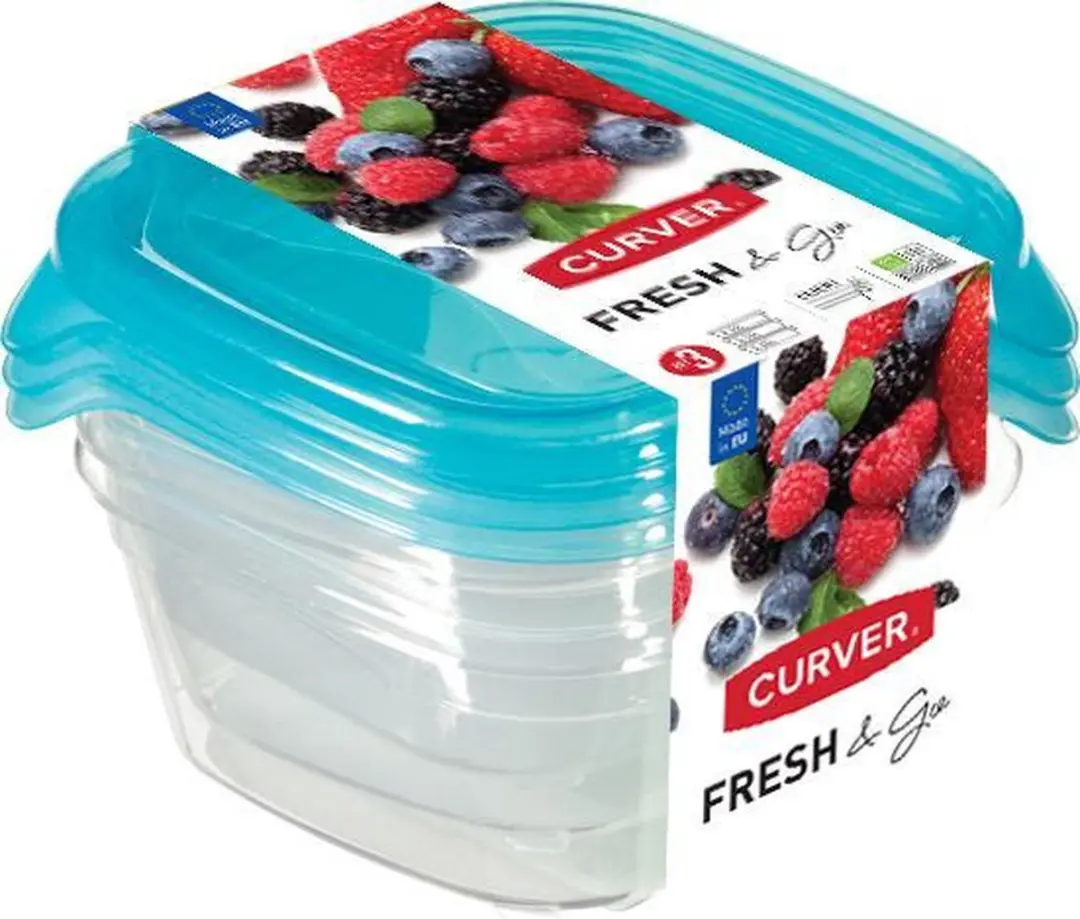 Curver Fresh&Go Vierkant Lunchbox 3x0,25L