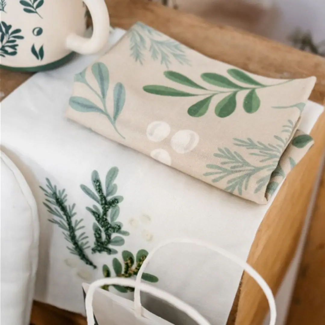 Home Society Keukendoek Kerst - 2 Stuks Groen