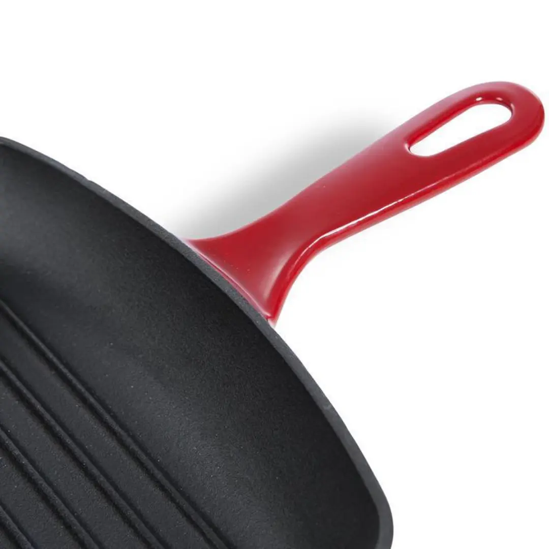 BK Bourgogne Grillpan 26cm - Gietijzer Chili Red