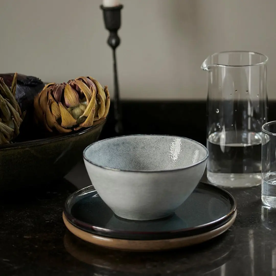 Dutch Rose Serenity Kommen Ø12cm - Stoneware Grijs
