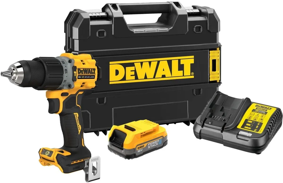 DeWalt DCD805E1T Klop-/schroefboormachine 18V XR POWERSTACK