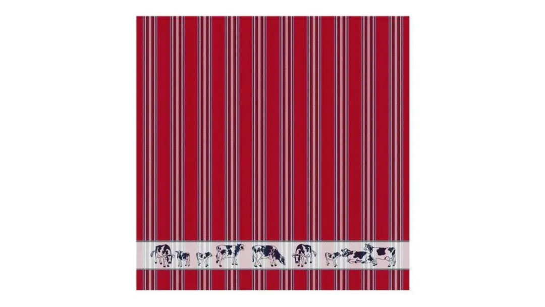 DDDDD Fries Theedoeken - 6 Stuks 60x65cm Rood