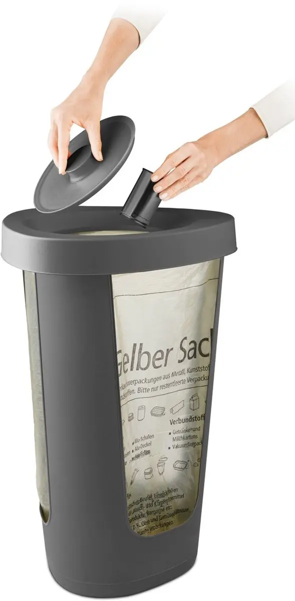 Rotho Fabu Afvalzakkenhouder 50L - Antraciet