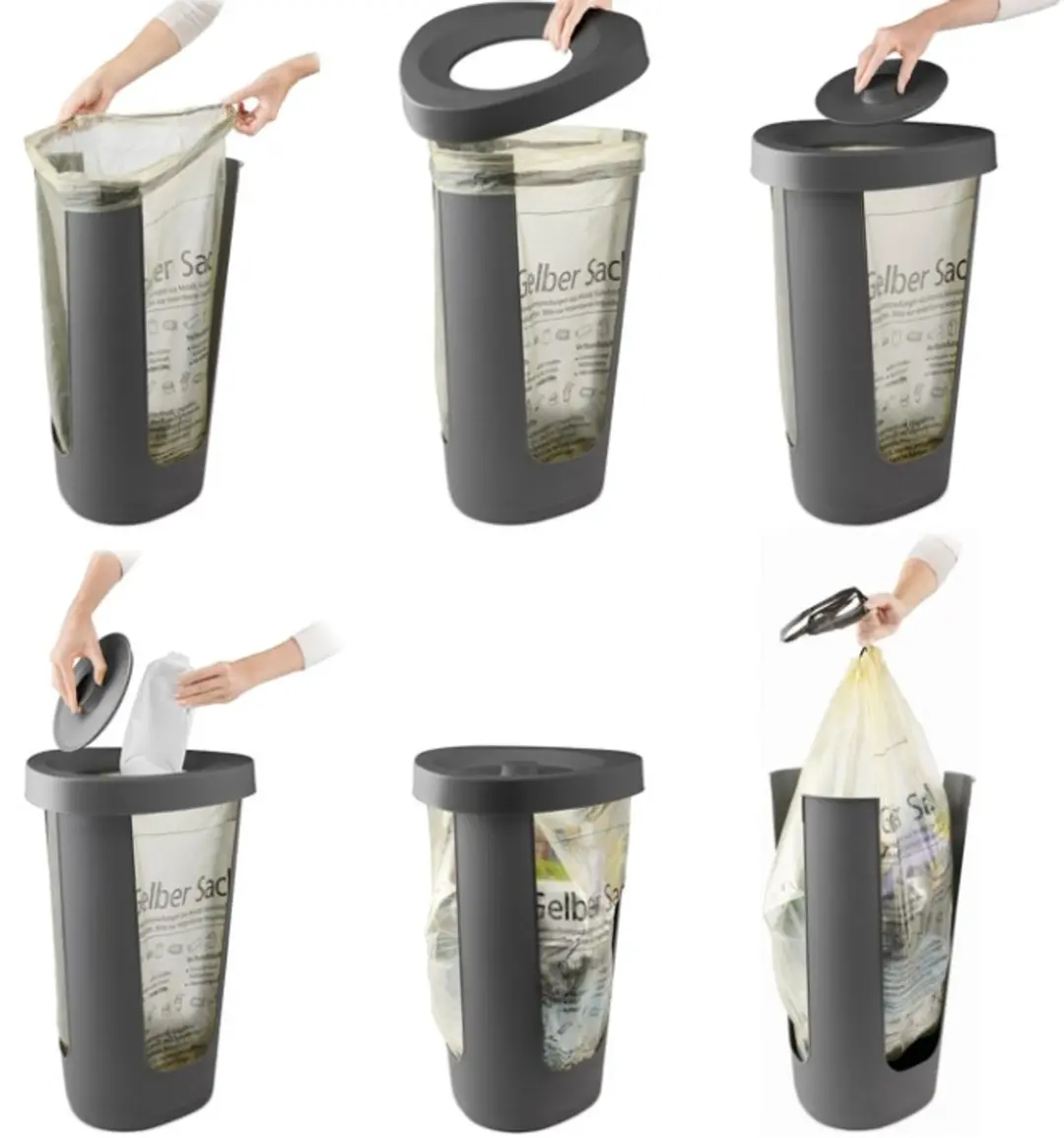 Rotho Fabu Afvalzakkenhouder 50L - Antraciet