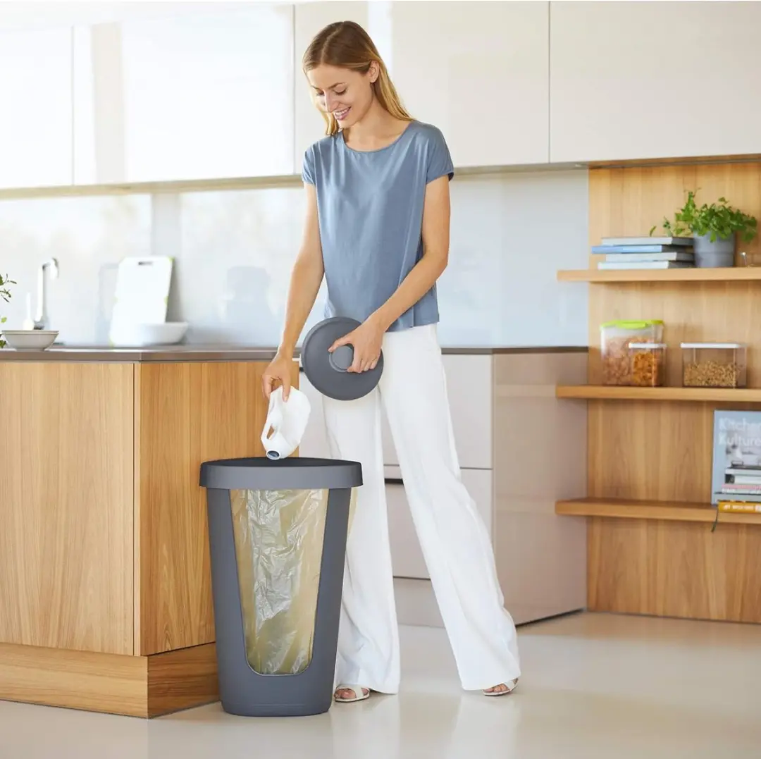 Rotho Fabu Afvalzakkenhouder 50L - Antraciet - afbeelding 6 van 6