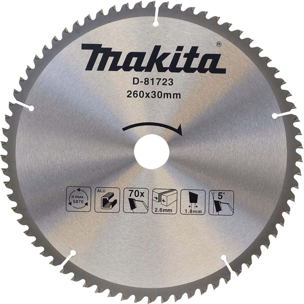 Makita D-81723 Afkortzaagblad Standaard Aluminium